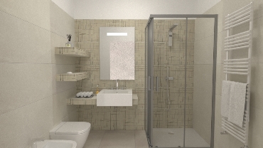 Bagno cieco beige decoro effetto graffiato