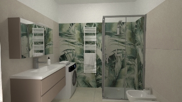 Bagno cieco con decoro jungle