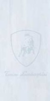 Piastrella Lamborghini bianca firmata