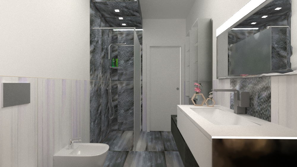 Bagno doccia Roberto Cavalli Piastrelle